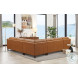 Isla Cognac Top Grain Leather RAF Chaise Sectional