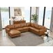 Isla Cognac Top Grain Leather Sectional