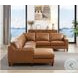 Isla Cognac Top Grain Leather Sectional