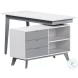 6934 White And Gray Rotating Home Office Desk