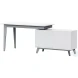 6934 White And Gray Rotating Home Office Desk