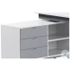 6934 White And Gray Rotating Home Office Desk