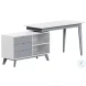 6934 White And Gray Rotating Home Office Desk
