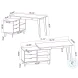 6934 White And Gray Rotating Home Office Desk