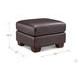 Kathleen Caramel Brown Leather Upholstered Rectangular Ottoman