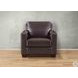 Kathleen Caramel Brown Leather Upholstered Lounge Chair with Nailhead Trim