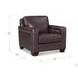 Kathleen Caramel Brown Leather Upholstered Lounge Chair with Nailhead Trim