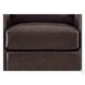 Kathleen Caramel Brown Leather Upholstered Lounge Chair with Nailhead Trim