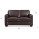 Kathleen Brown Leather 60" Loveseat with Nailhead Trim