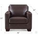 Kathleen Brown Leather Upholstered Lounge Chair with Nailhead Trim