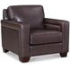 Kathleen Brown Leather Upholstered Lounge Chair with Nailhead Trim
