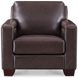 Kathleen Brown Leather Upholstered Lounge Chair with Nailhead Trim