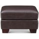 Kathleen Brown Leather Upholstered Rectangular Ottoman with Nailhead Trim