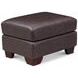Kathleen Brown Leather Upholstered Rectangular Ottoman with Nailhead Trim