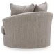 Jasmine Grove Fossil Upholstered Swivel Accent Chair with Pillow