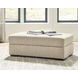 Jasmine Grove Oatmeal Upholstered Rectangular Ottoman