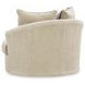 Jasmine Grove Oatmeal Upholstered Swivel Accent Chair with Pillow
