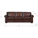 Danforth Caramel Leather 95" Sofa