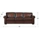 Danforth Caramel Leather 95" Sofa