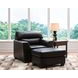 Follino Midnight Upholstered Rectangular Ottoman