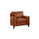 Halwyn Nutmeg Leather Upholstered Accent Chair