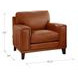Halwyn Nutmeg Leather Upholstered Accent Chair