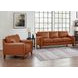 Halwyn Nutmeg Leather Upholstered Accent Chair