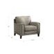 Halwyn Stone Leather Upholstered Accent Chair