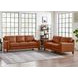 Halwyn Nutmeg Leather 65" Loveseat
