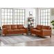 Halwyn Nutmeg Leather 65" Loveseat
