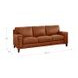Halwyn Nutmeg Leather 89" Sofa