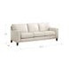 Halwyn Vanilla Leather 89" Sofa