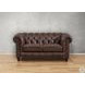 Waverly Caramel Leather 68" Loveseat with Nailhead Trim