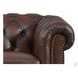 Waverly Caramel Leather 68" Loveseat with Nailhead Trim
