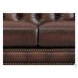 Waverly Caramel Leather 68" Loveseat with Nailhead Trim