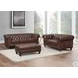 Waverly Caramel Leather 68" Loveseat with Nailhead Trim