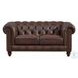 Waverly Caramel Leather 68" Loveseat with Nailhead Trim