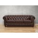 Waverly Caramel Leather 91" Sofa with Nailhead Trim