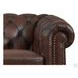 Waverly Caramel Leather 91" Sofa with Nailhead Trim