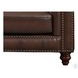 Waverly Caramel Leather 91" Sofa with Nailhead Trim
