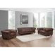 Waverly Caramel Leather 91" Sofa with Nailhead Trim