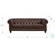 Waverly Caramel Leather 91" Sofa with Nailhead Trim