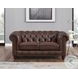 Waverly Caramel Leather 68" Loveseat with Nailhead Trim