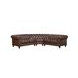Waverly Caramel Leather 3 Piece Modular Sectional with Nailhead trim
