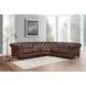 Waverly Caramel Leather 3 Piece Modular Sectional with Nailhead trim