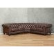 Waverly Caramel Leather 3 Piece Modular Sectional with Nailhead trim