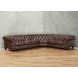Waverly Caramel Leather 4 Piece Modular Sectional with Nailhead trim