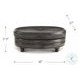 Bexley Ash Leather Upholstered Oval Ottoman with Nailhead Trim