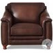 Bexley Caramel Leather Upholstered Accent Chair with Nailhead Trim