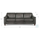 Bexley Ash Top Grain Leather Sofa